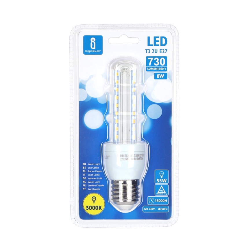 LED Sijalica B5 E27/8W/230V 3000K - Aigostar