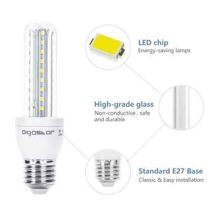 LED Sijalica B5 E27/8W/230V 6500K - Aigostar