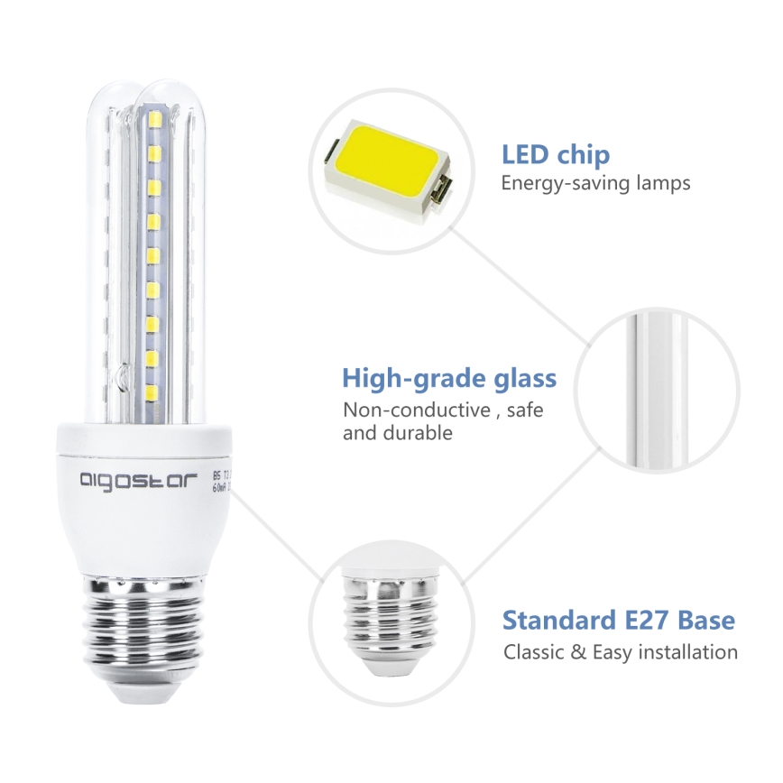 LED Sijalica B5 E27/8W/230V 6500K - Aigostar
