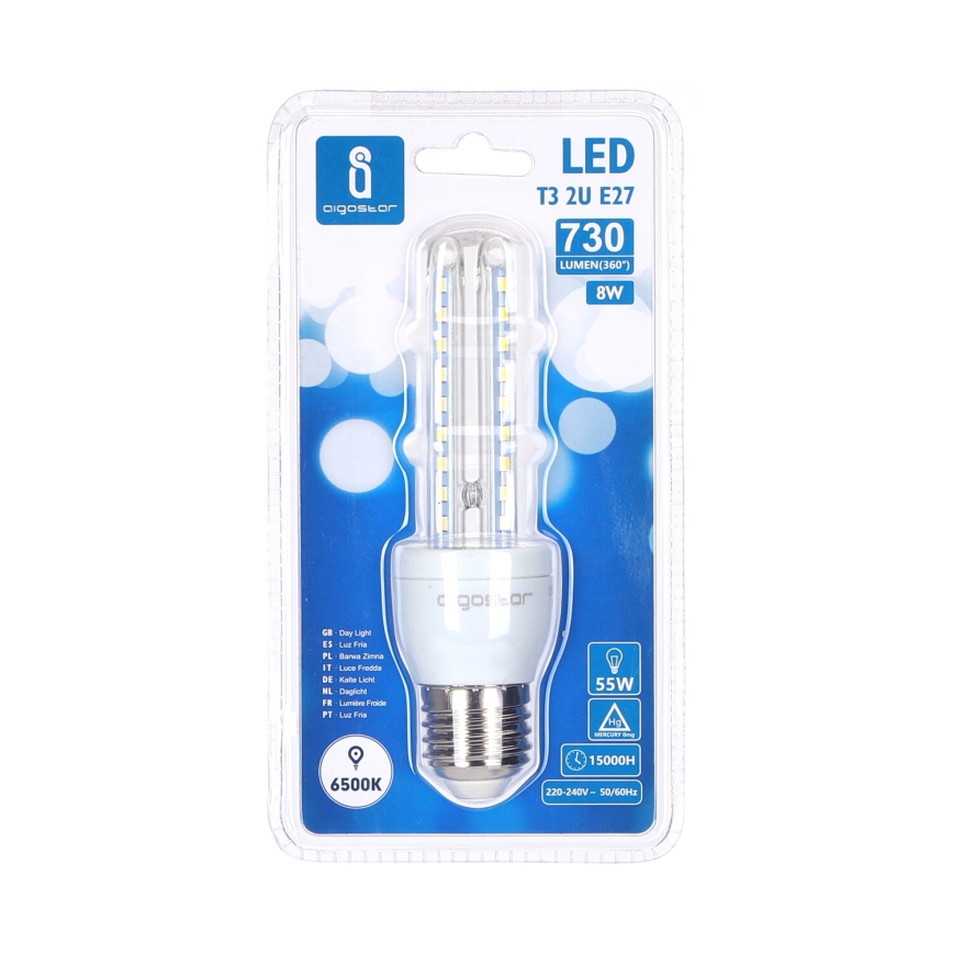 LED Sijalica B5 E27/8W/230V 6500K - Aigostar