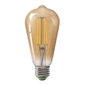 LED Sijalica CLASIC AMBER ST64 E27/10W/230V 2200K - Brilagi