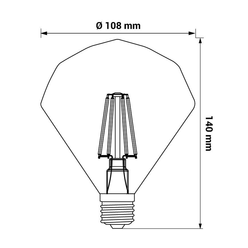 LED Sijalica CRYSTAL E27/4W/230V 2200K