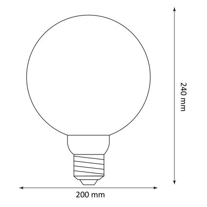 LED Sijalica DECO VINTAGE G200 E27/4W/230V 1800K