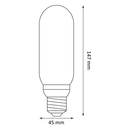 LED Sijalica DECO VINTAGE T45 E27/4W/230V 1800K