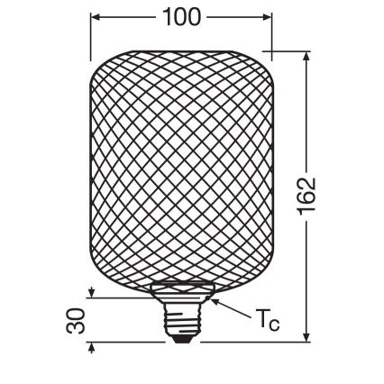 LED Sijalica DECOR FLAT E27/3,5W/230V 2700K crno - Osram