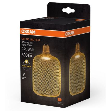 LED Sijalica DECOR FLAT E27/3,5W/230V 2700K zlatna - Osram