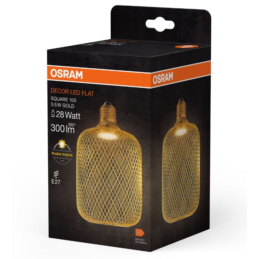 LED Sijalica DECOR FLAT E27/3,5W/230V 2700K zlatna - Osram