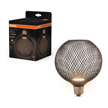 LED Sijalica DECOR FLAT G125 E27/3,5W/230V 2700K crno - Osram