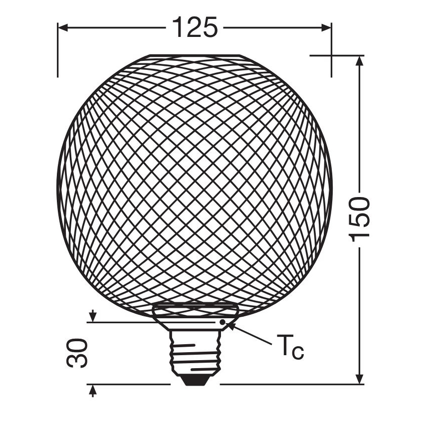 LED Sijalica DECOR FLAT G125 E27/3,5W/230V 2700K zlatna - Osram