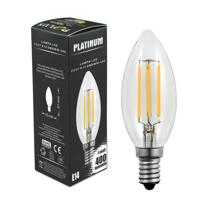 LED Sijalica C37 E14/4W/230V 3000K