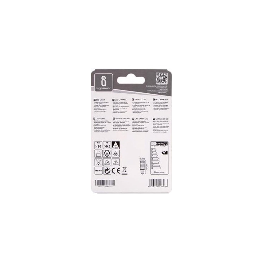 LED Sijalica E14/6W/230V 3000K - Aigostar