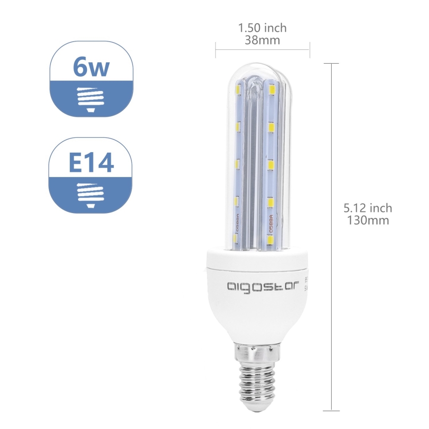 LED Sijalica E14/6W/230V 6500K - Aigostar