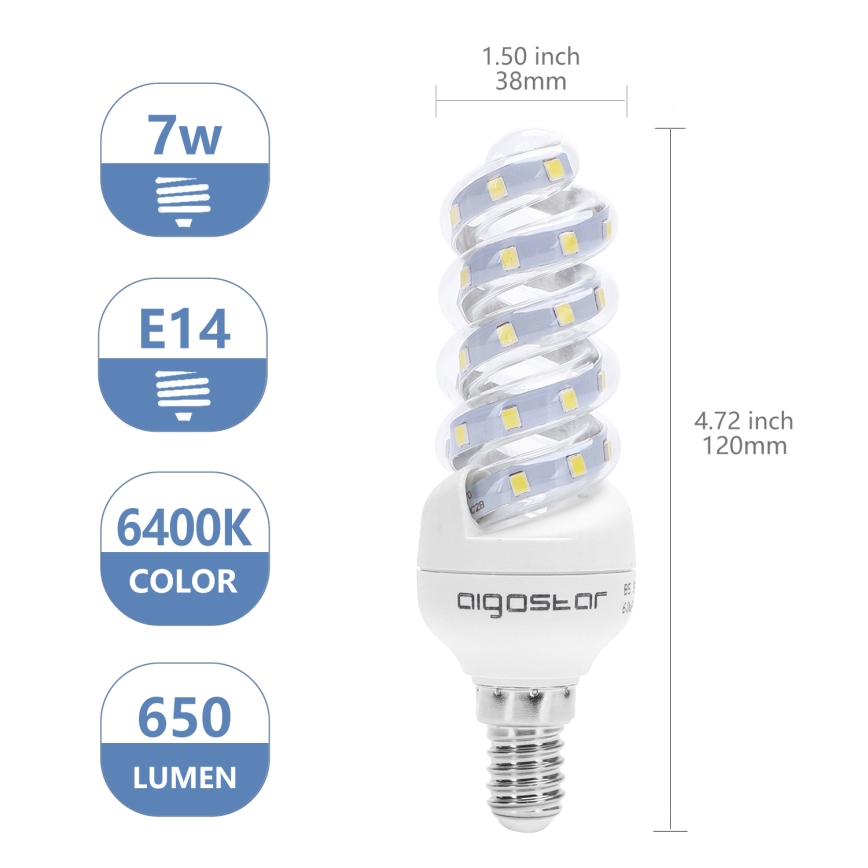 LED Sijalica E14/7W/230V 6500K - Aigostar