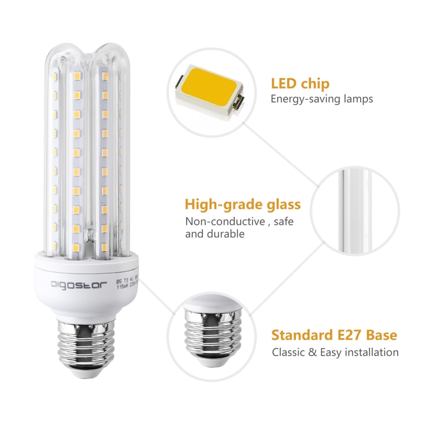LED Sijalica E27/15W/230V 3000K - Aigostar