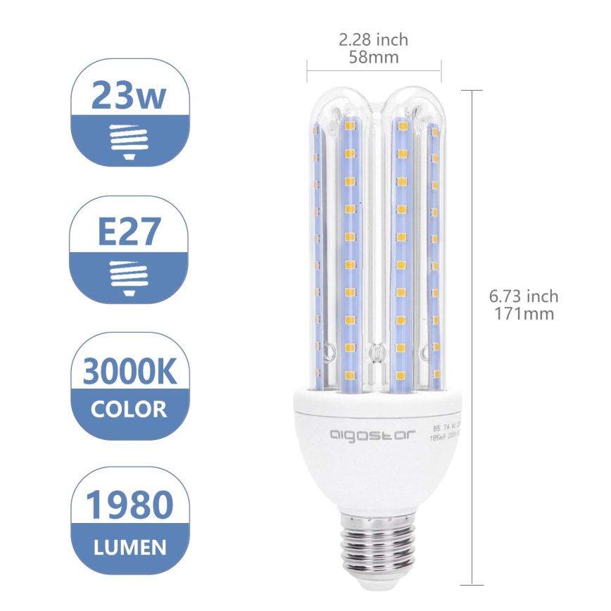 LED Sijalica E27/23W/230V 3000K - Aigostar