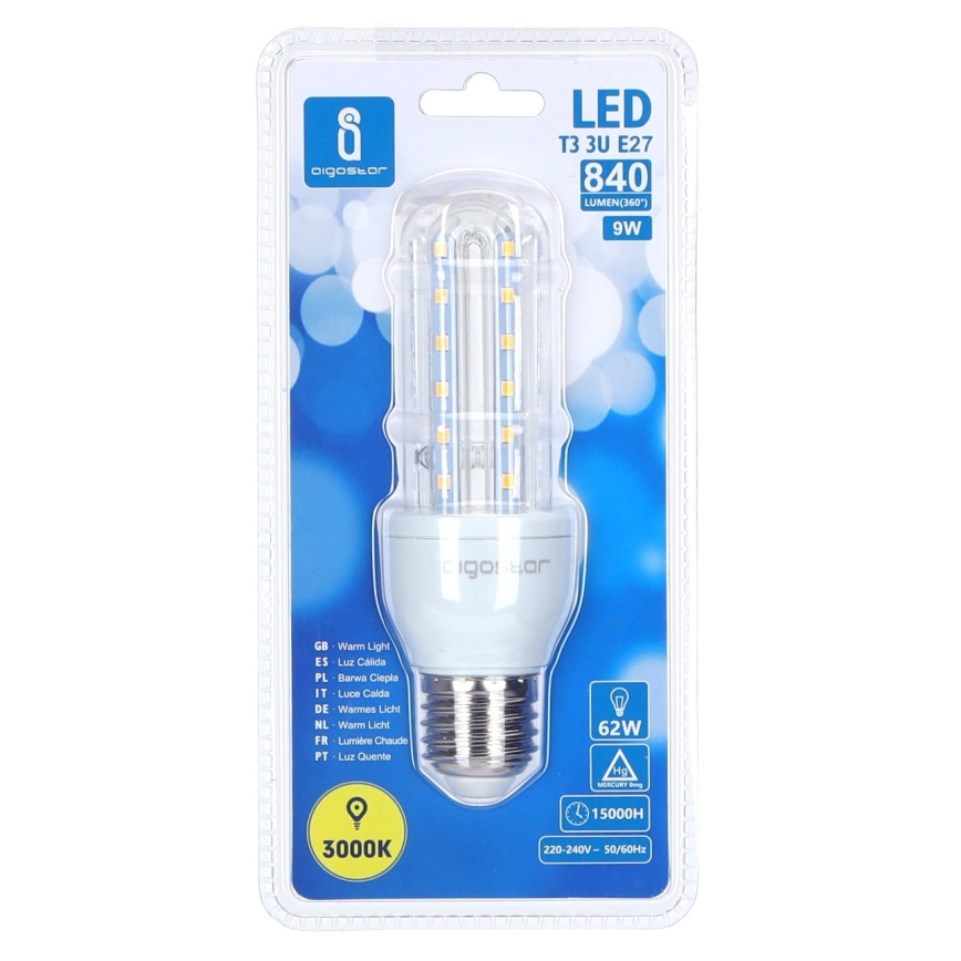 LED Sijalica E27/9W/230V 3000K - Aigostar