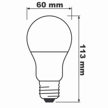 LED Sijalica ECO E27/8,5W/230V 2700K 806lm