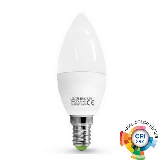LED sijalica ECOLINE C37 E14/7W/230V 3000K CRI 92 - Brilagi