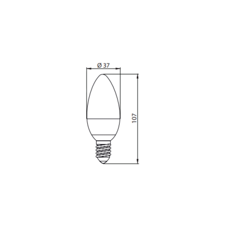 LED Sijalica ECOLINE C37 E14/7W/230V 4000K -  Brilagi
