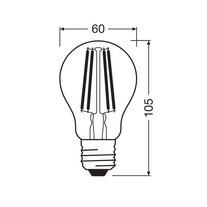 LED Sijalica FILAMENT A100 E27/11W/230V 2700K - Osram