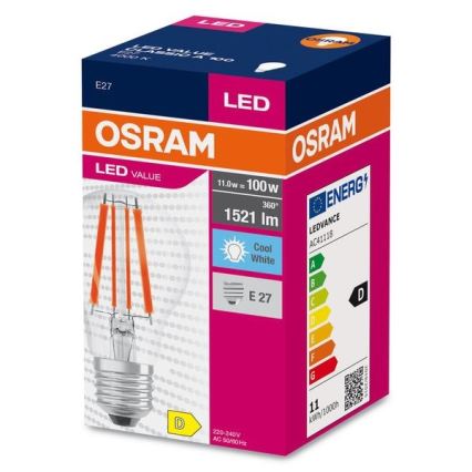 LED Sijalica FILAMENT A100 E27/11W/230V 4000K - Osram