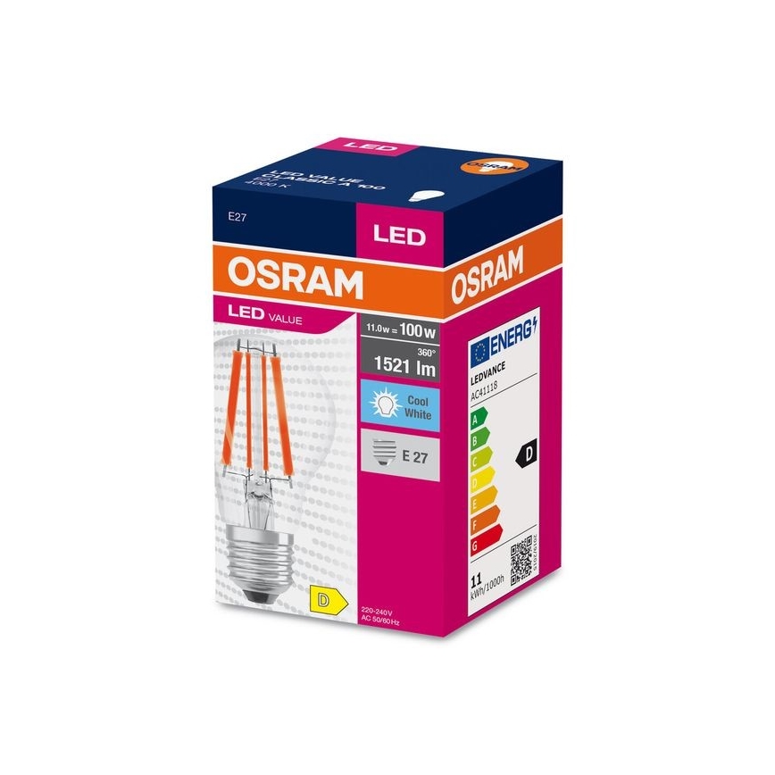 LED Sijalica FILAMENT A100 E27/11W/230V 4000K - Osram