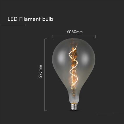 LED Sijalica FILAMENT A160 E27/4W/230V 2700K