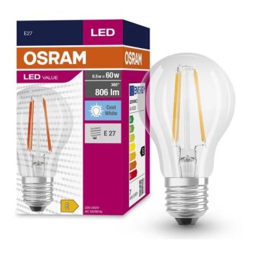 LED Sijalica FILAMENT A60 E27/6,5W/230V 4000K - Osram