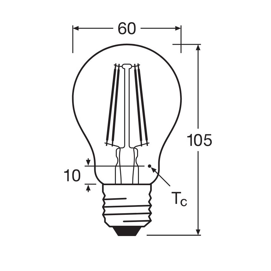 LED Sijalica FILAMENT A60 E27/6,5W/230V 4000K - Osram