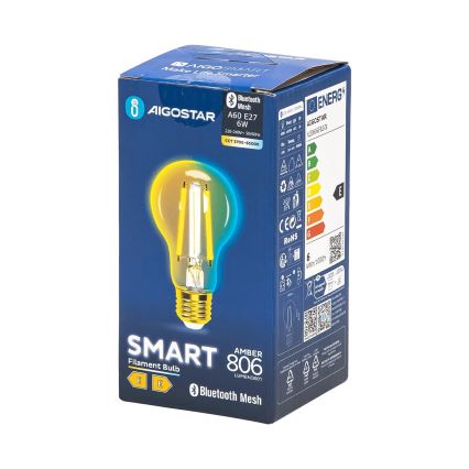 LED Prigušiva sijalica FILAMENT MESH Smart A60 E27/6W/230V 2700-6500K - Aigostar