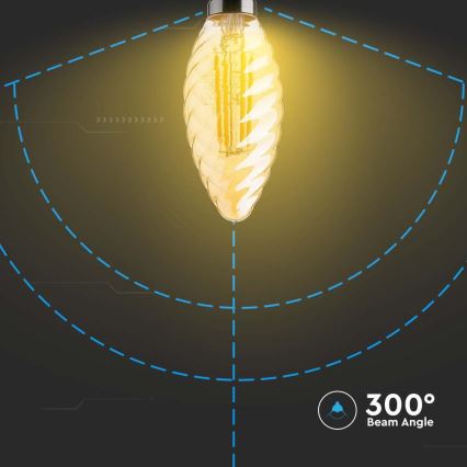 LED Sijalica FILAMENT AMBER E14/4W/230V 2200K