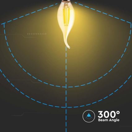 LED Sijalica FILAMENT AMBER E14/4W/230V 2200K