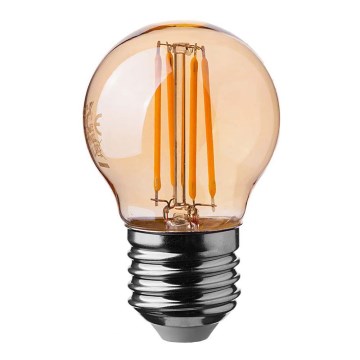 LED Sijalica FILAMENT AMBER G45 E27/4W/230V 2200K