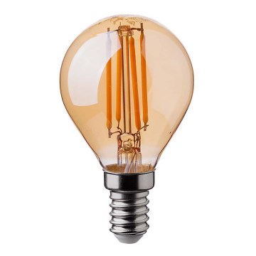 LED Sijalica FILAMENT AMBER P45 E14/4W/230V 2200K
