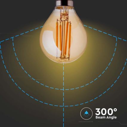 LED Sijalica FILAMENT AMBER P45 E14/4W/230V 2200K