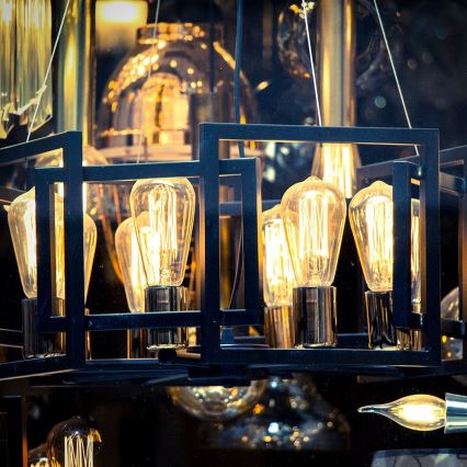 LED Sijalica FILAMENT AMBER ST64 E27/8W/230V 2200K
