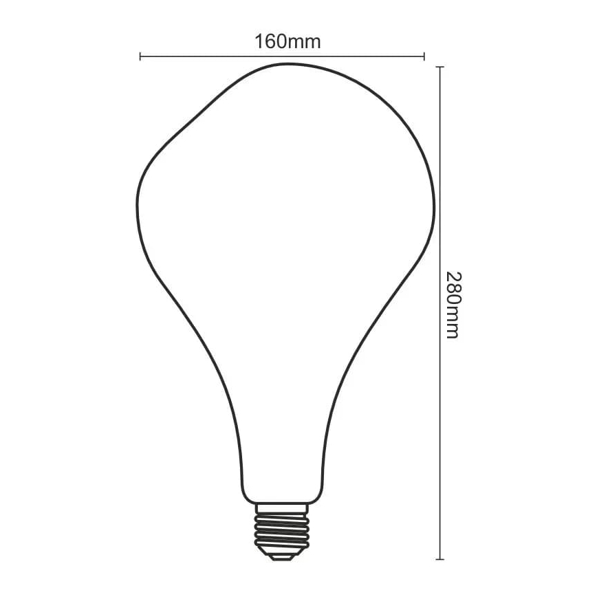 LED Sijalica FILAMENT BUMPED SMOKE ET160 E27/4W/230V 2000K