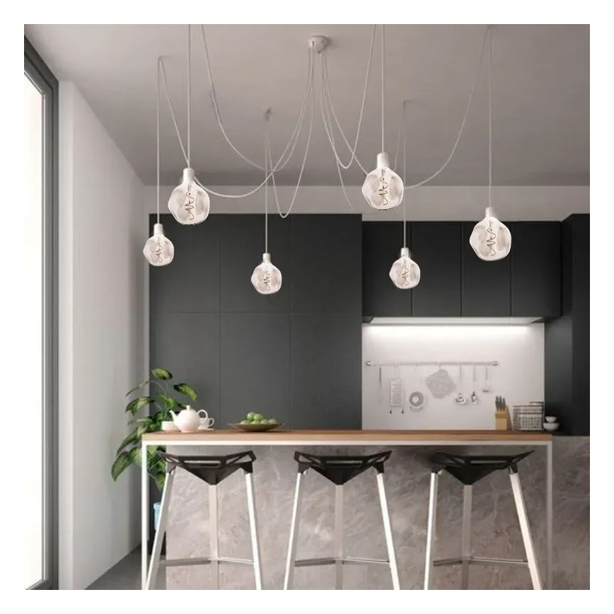 LED Sijalica FILAMENT BUMPED SMOKE G125 E27/4W/230V 2000K dimno