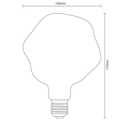 LED Sijalica FILAMENT BUMPED SMOKE G125 E27/4W/230V 2000K dimno
