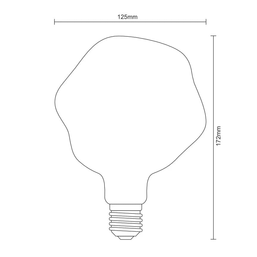 LED Sijalica FILAMENT BUMPED SMOKE G125 E27/4W/230V 2000K dimno