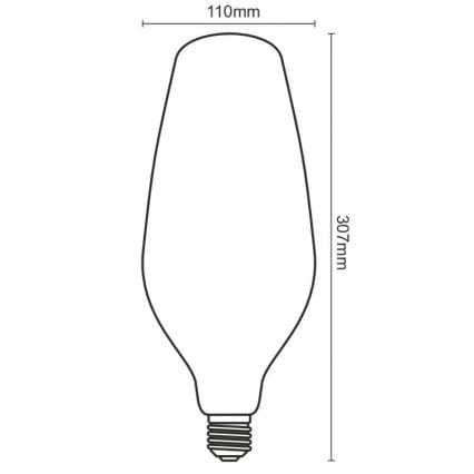 LED Sijalica FILAMENT BUMPED VINTAGE BT110 E27/4W/230V 2000K