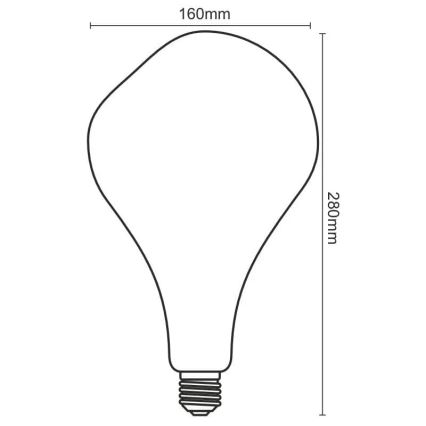 LED Sijalica FILAMENT BUMPED VINTAGE ET160 E27/4W/230V 2000K