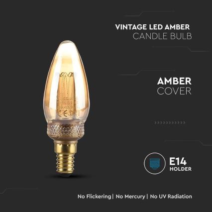 LED Sijalica FILAMENT E14/2W/230V 1800K Art Edition