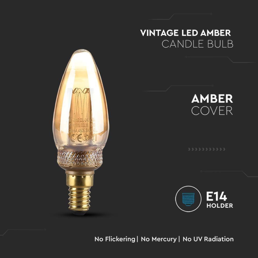 LED Sijalica FILAMENT E14/2W/230V 1800K Art Edition