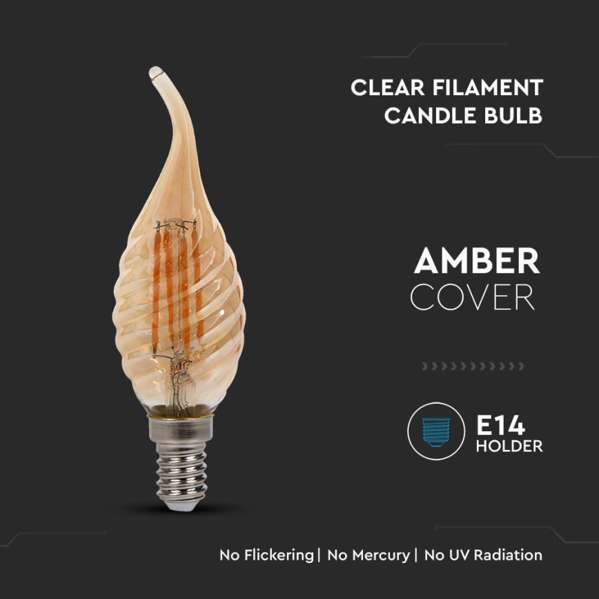 LED Sijalica FILAMENT E14/4W/230V 2200K