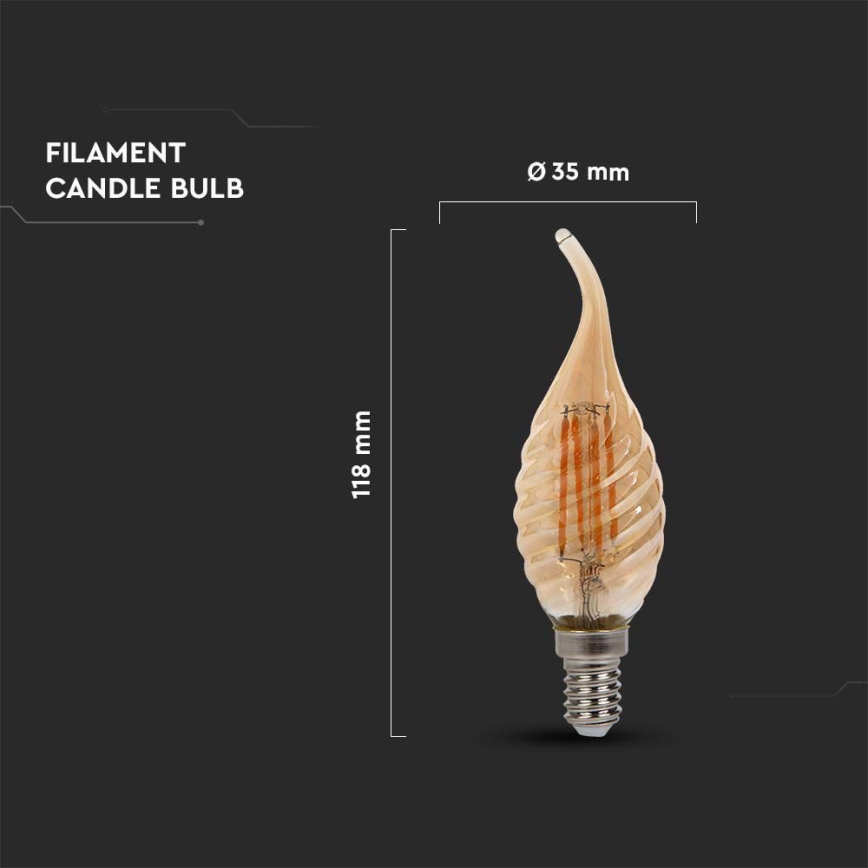 LED Sijalica FILAMENT E14/4W/230V 2200K