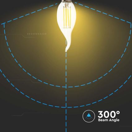 LED Sijalica FILAMENT E14/4W/230V 6500K
