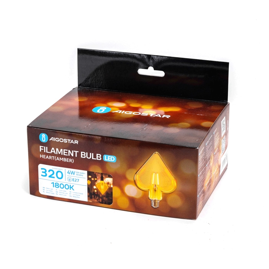 LED Sijalica FILAMENT E27/4W/230V 1800K srce - Aigostar