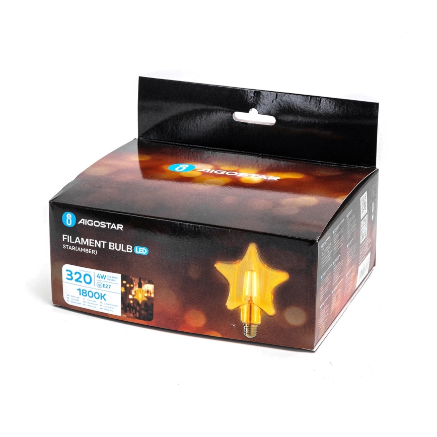 LED Sijalica FILAMENT E27/4W/230V 1800K zvezda - Aigostar