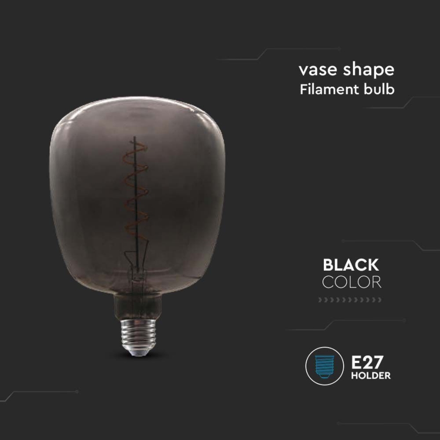 LED Sijalica FILAMENT E27/4W/230V crno